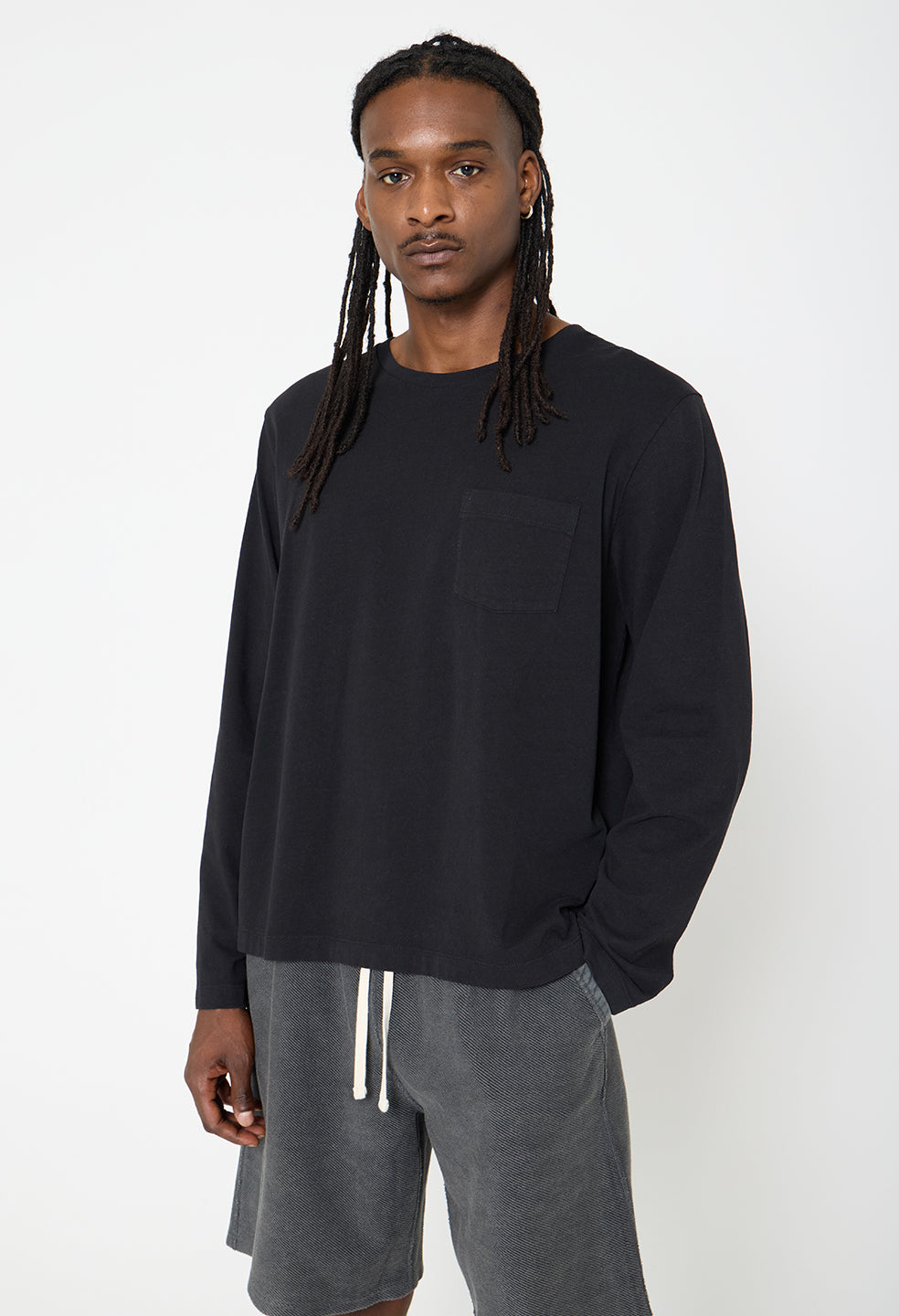 Air Spun LS Beach Pocket Tee / Black