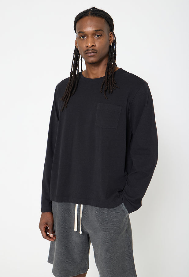 Air Spun LS Beach Pocket Tee / Black