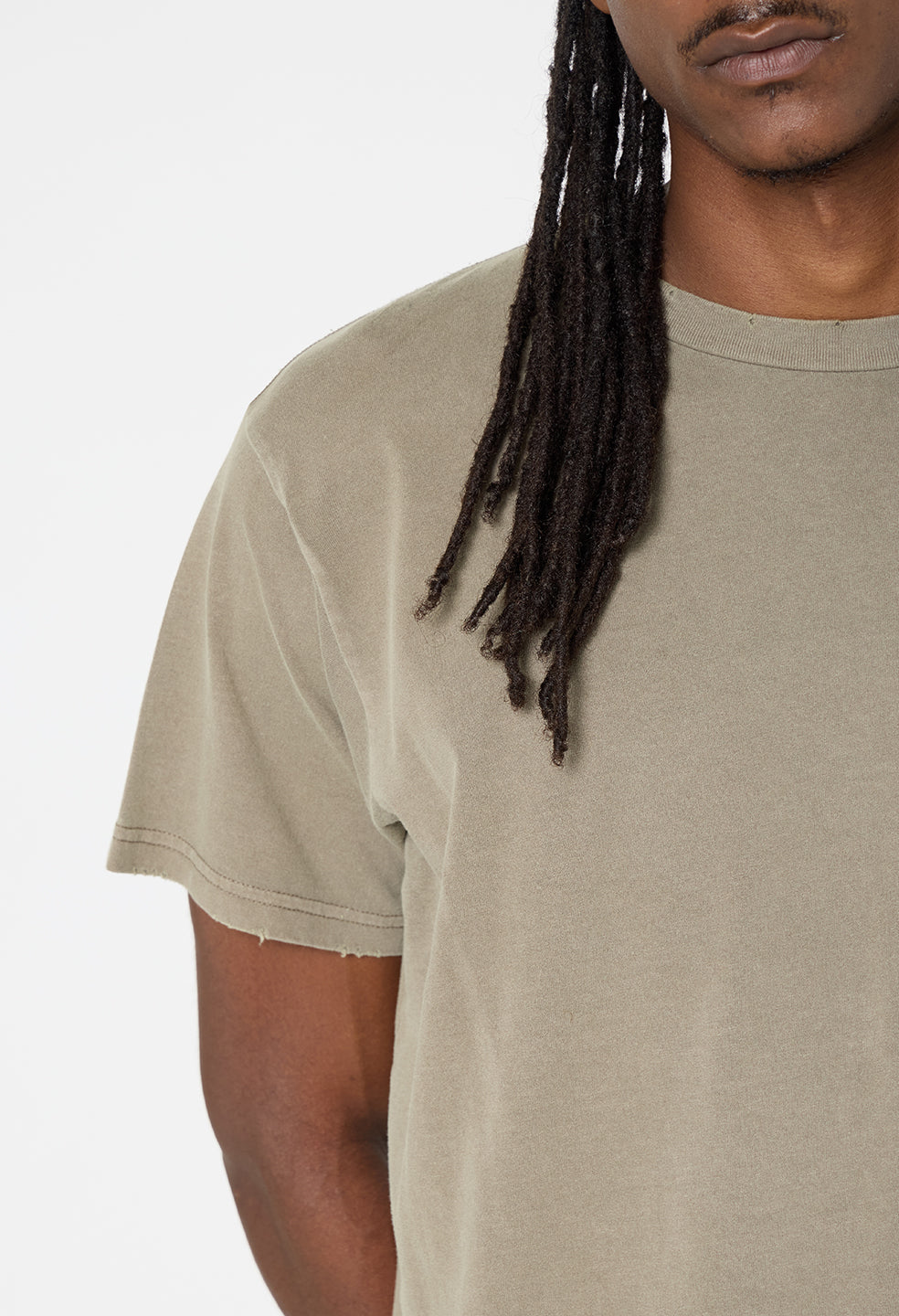 Folsom Cropped Tee / Washed Army