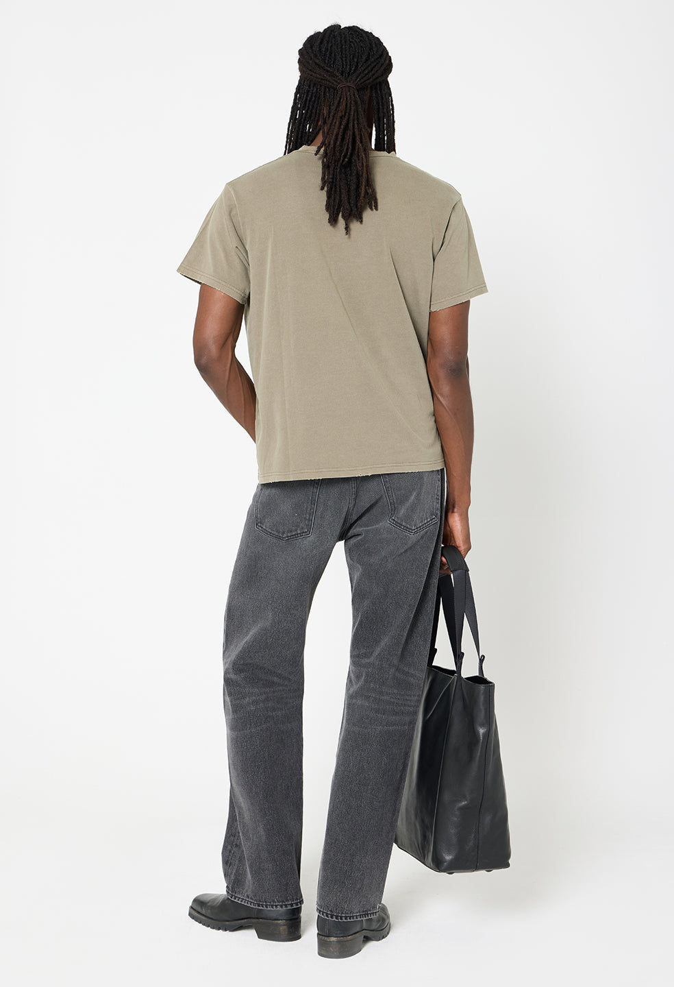 Folsom Cropped Tee / Washed Army