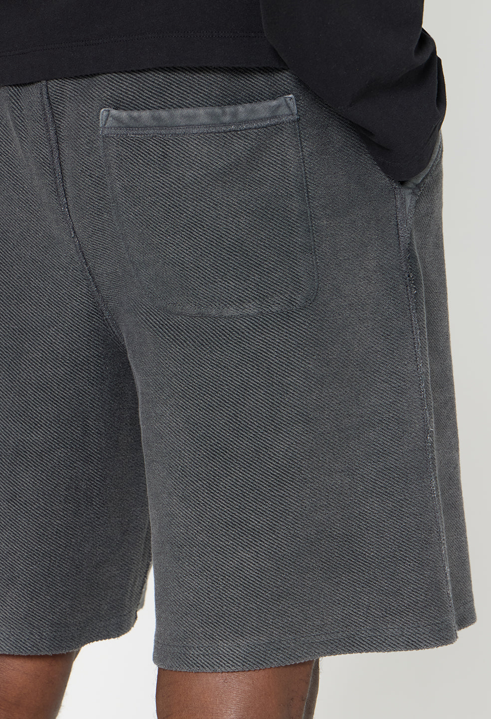 Reverse Terry Shorts / Washed Black