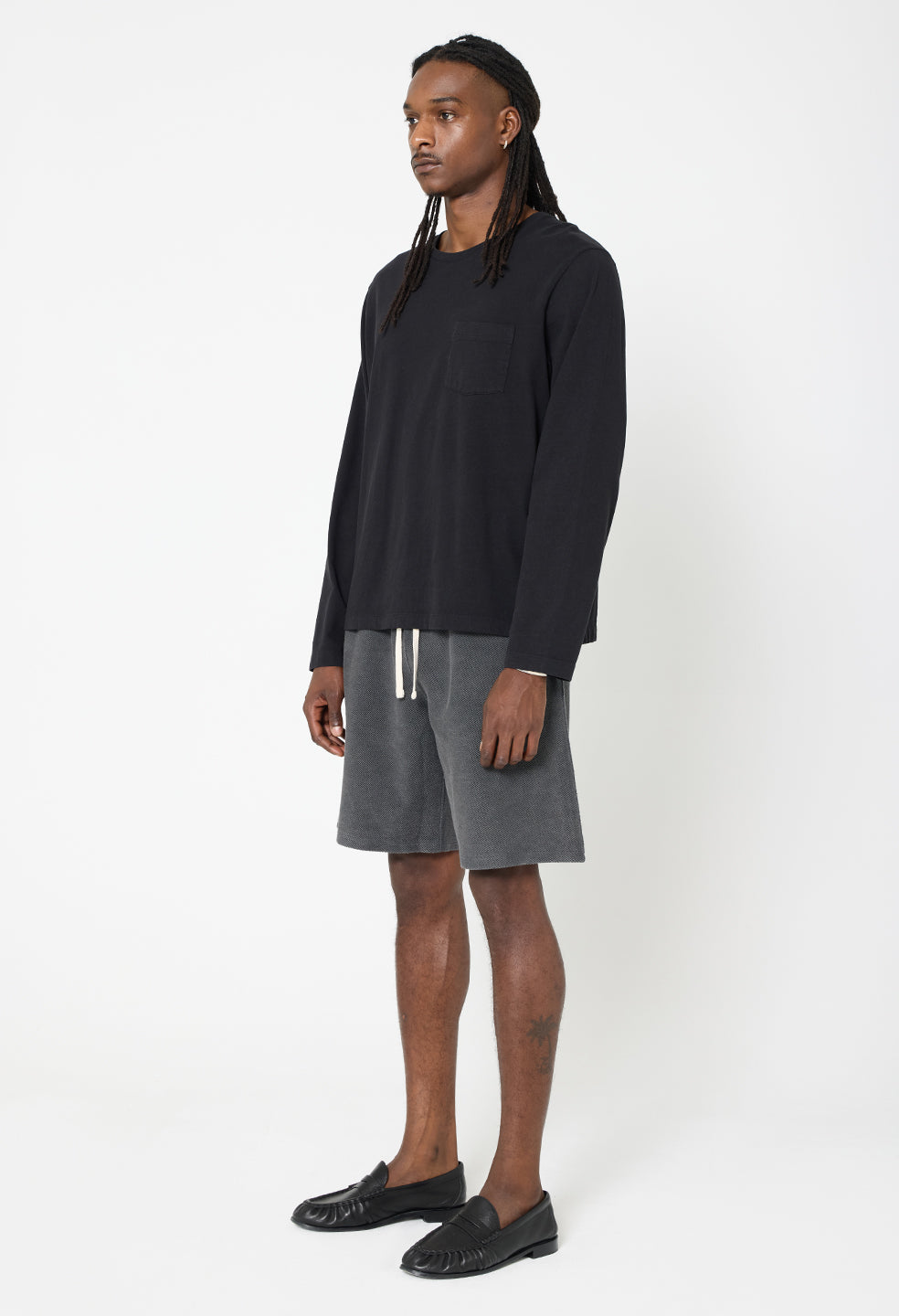 Reverse Terry Shorts / Washed Black