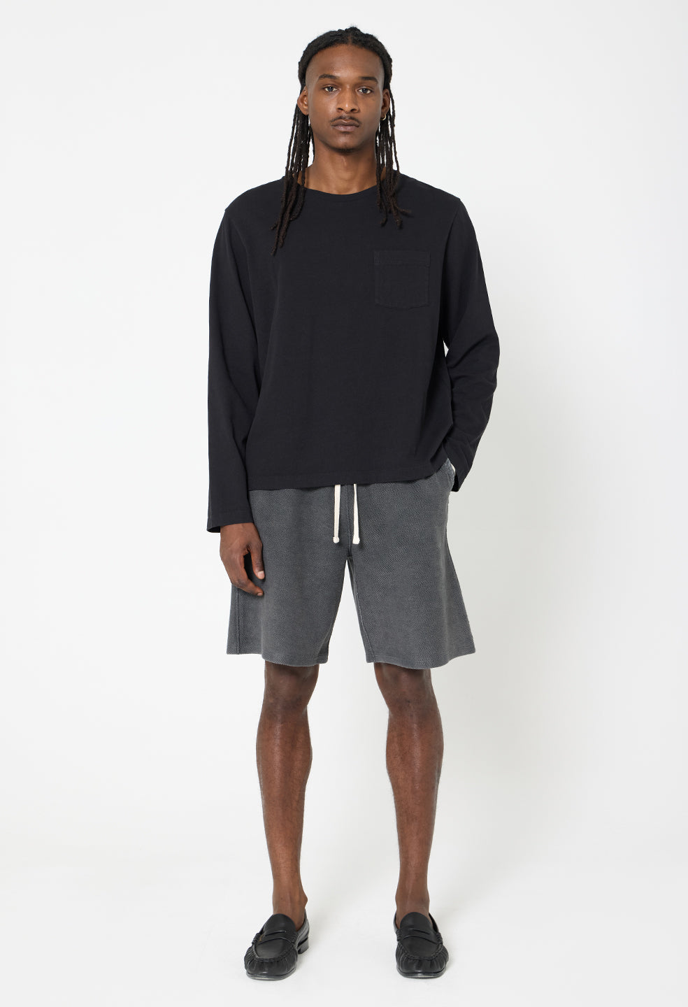Reverse Terry Shorts / Washed Black