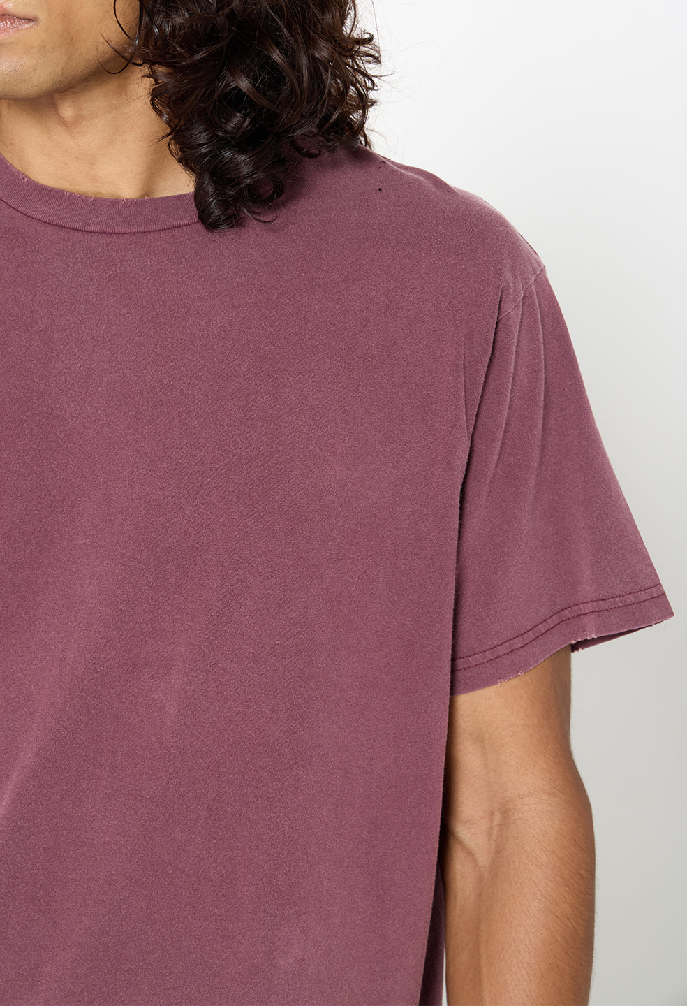 Folsom Cropped Tee / Washed Oxblood
