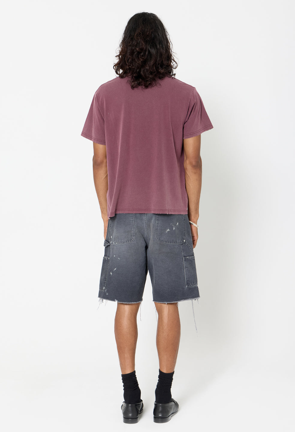Folsom Cropped Tee / Washed Oxblood