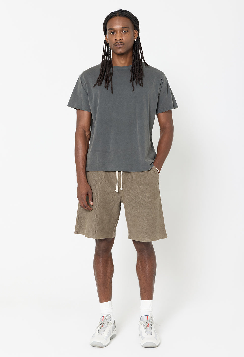 Folsom Cropped Tee / Washed Black