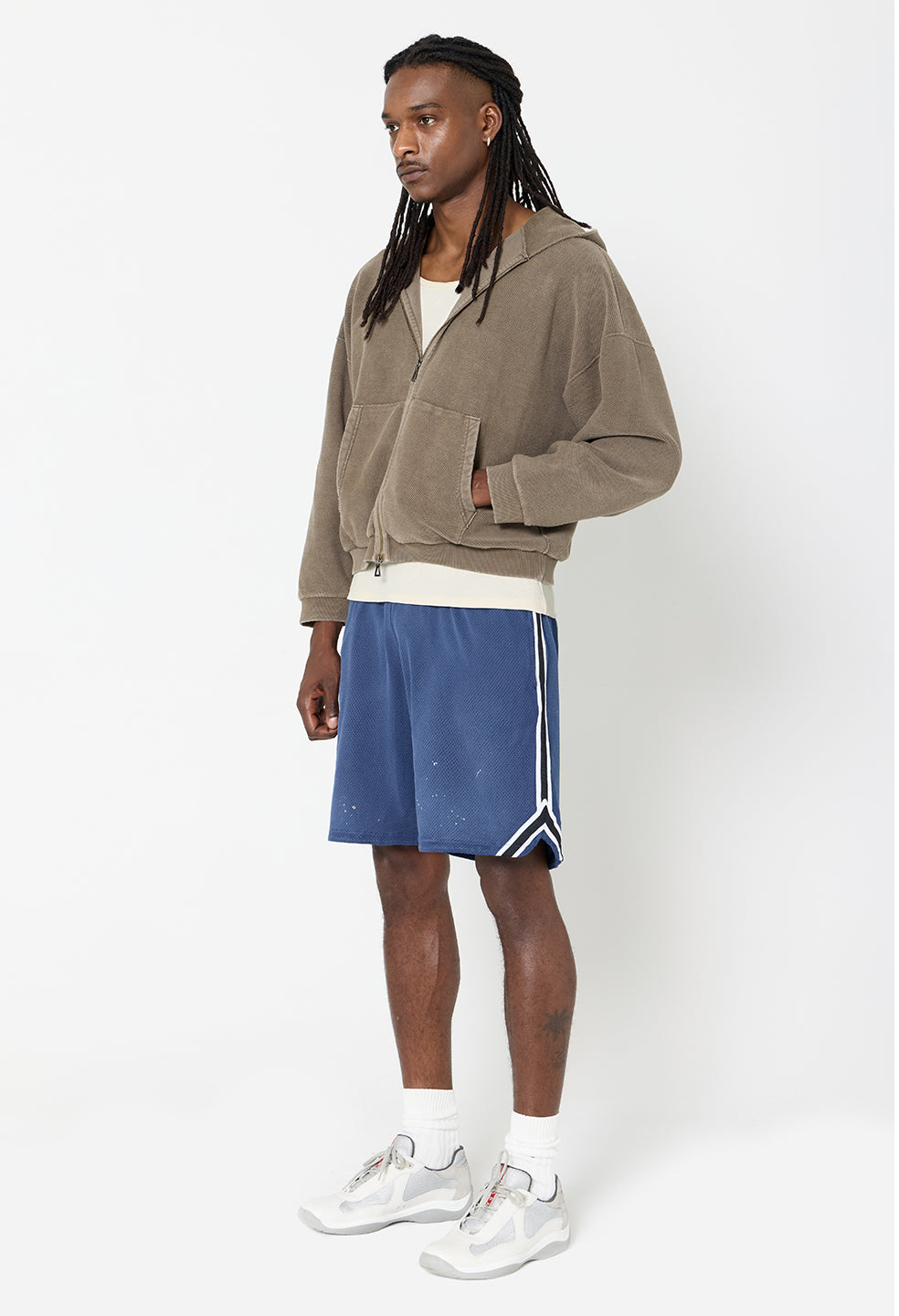 Reverse Terry Frances Full-Zip / Washed Oak