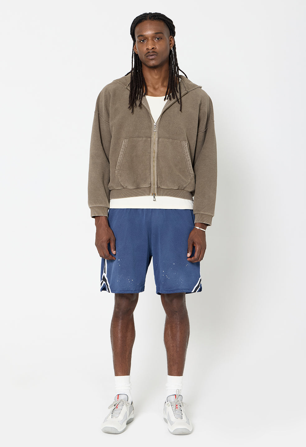 Reverse Terry Frances Full-Zip / Washed Oak