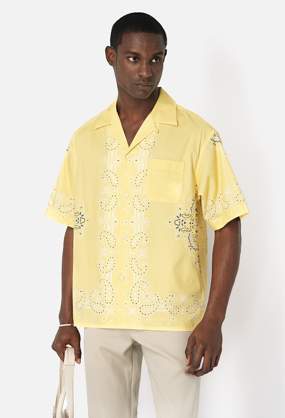 SHORT SLEEVE CAMP COLLAR SHIRT IN YELLOW – STAND BY ME