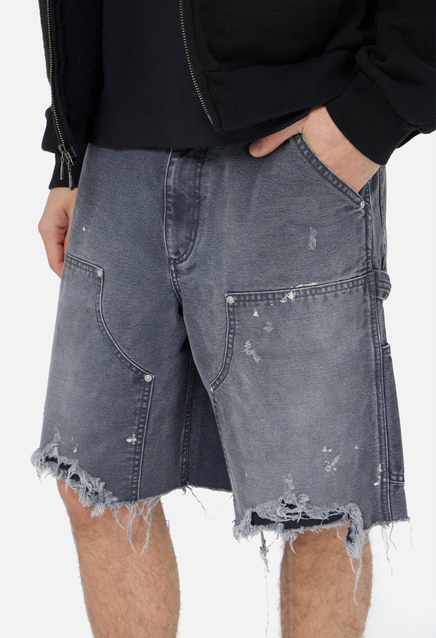 Desert Snow Cut-Off Work Short / Washed Black