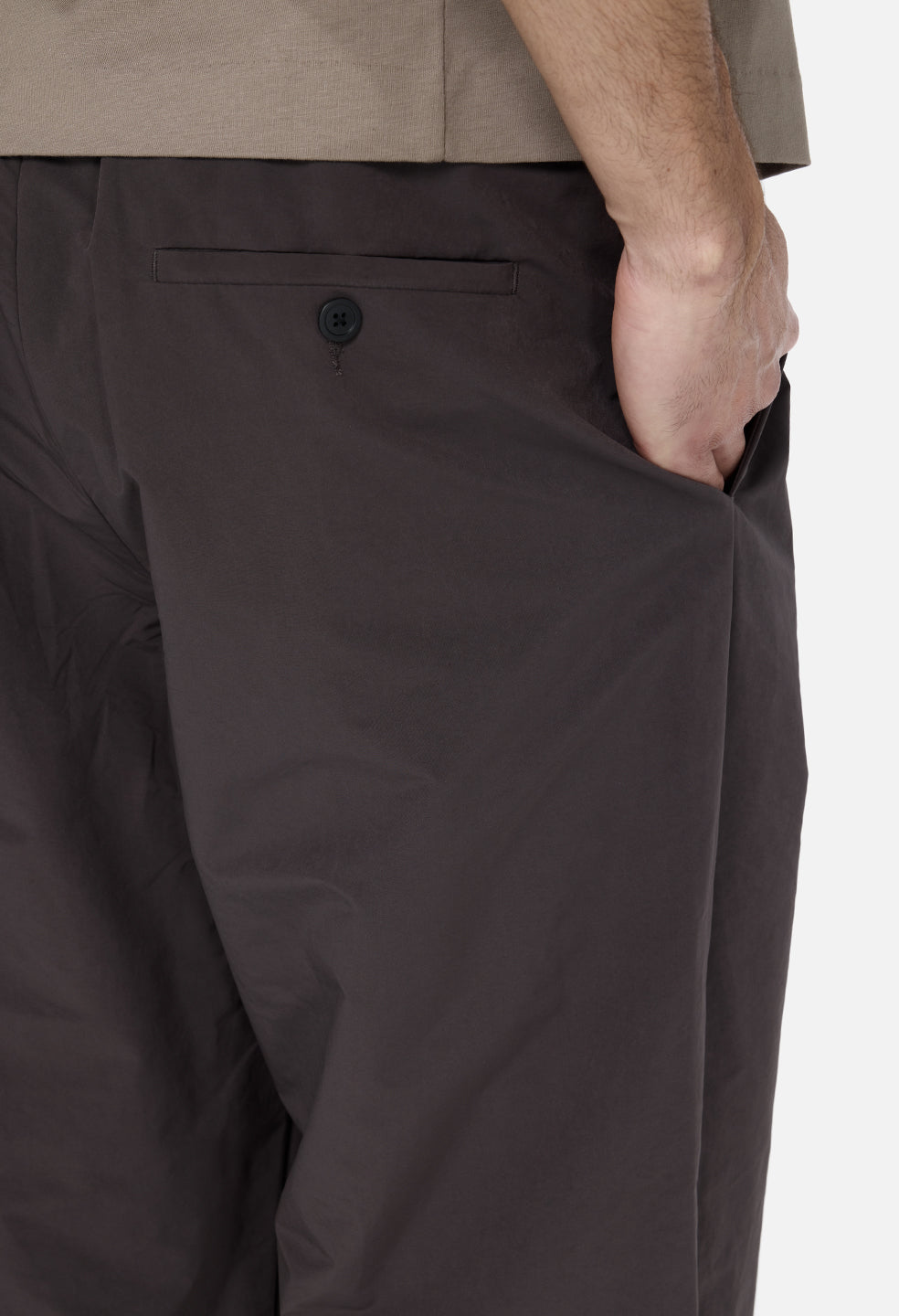 Vero Brushed Nylon Lounge Pant / Charcoal