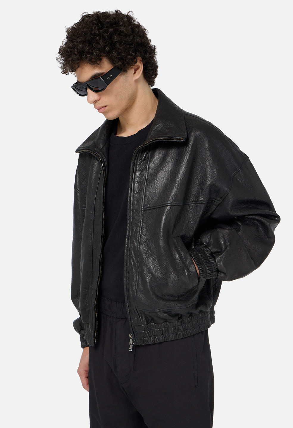 Leather Lautner Jacket / Black