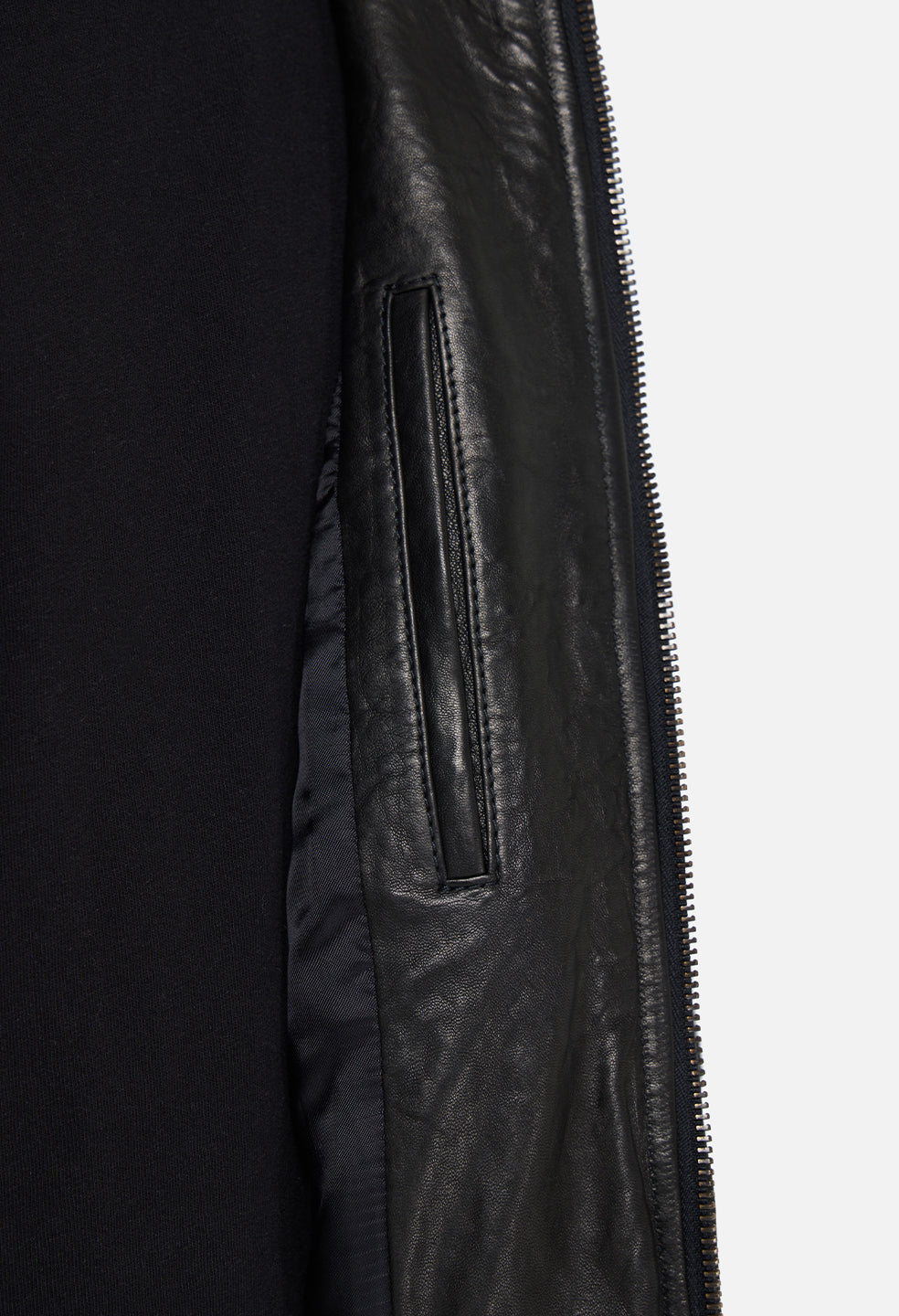 Leather Lautner Jacket / Black