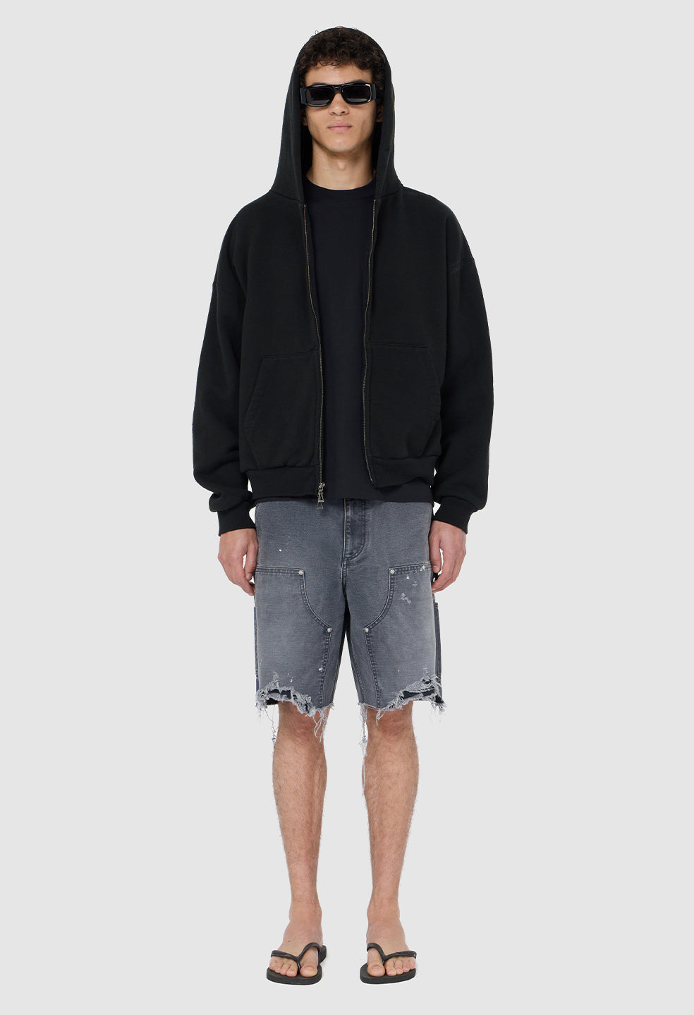 Desert Snow Cut-Off Work Short / Washed Black