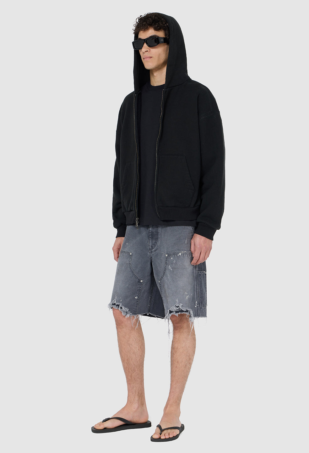 Desert Snow Cut-Off Work Short / Washed Black