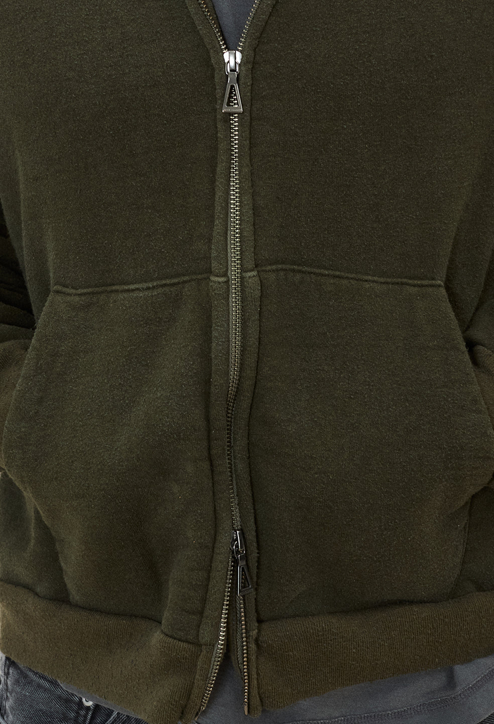 Silk Noil Full-Zip / Olive