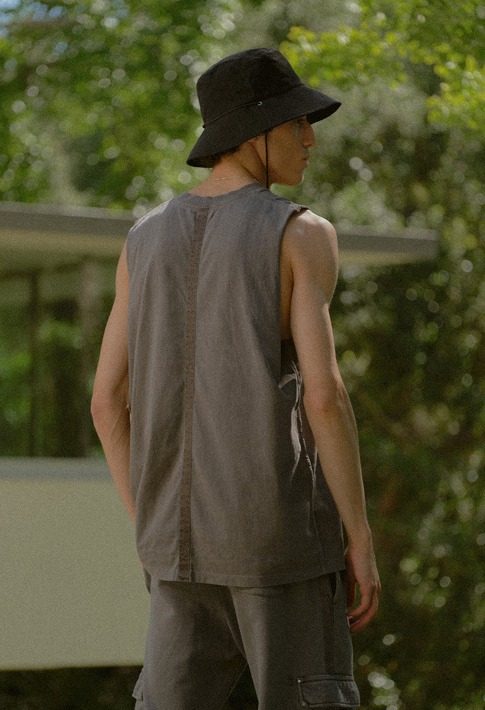 Platoon Cut-Off Tee / Washed Black