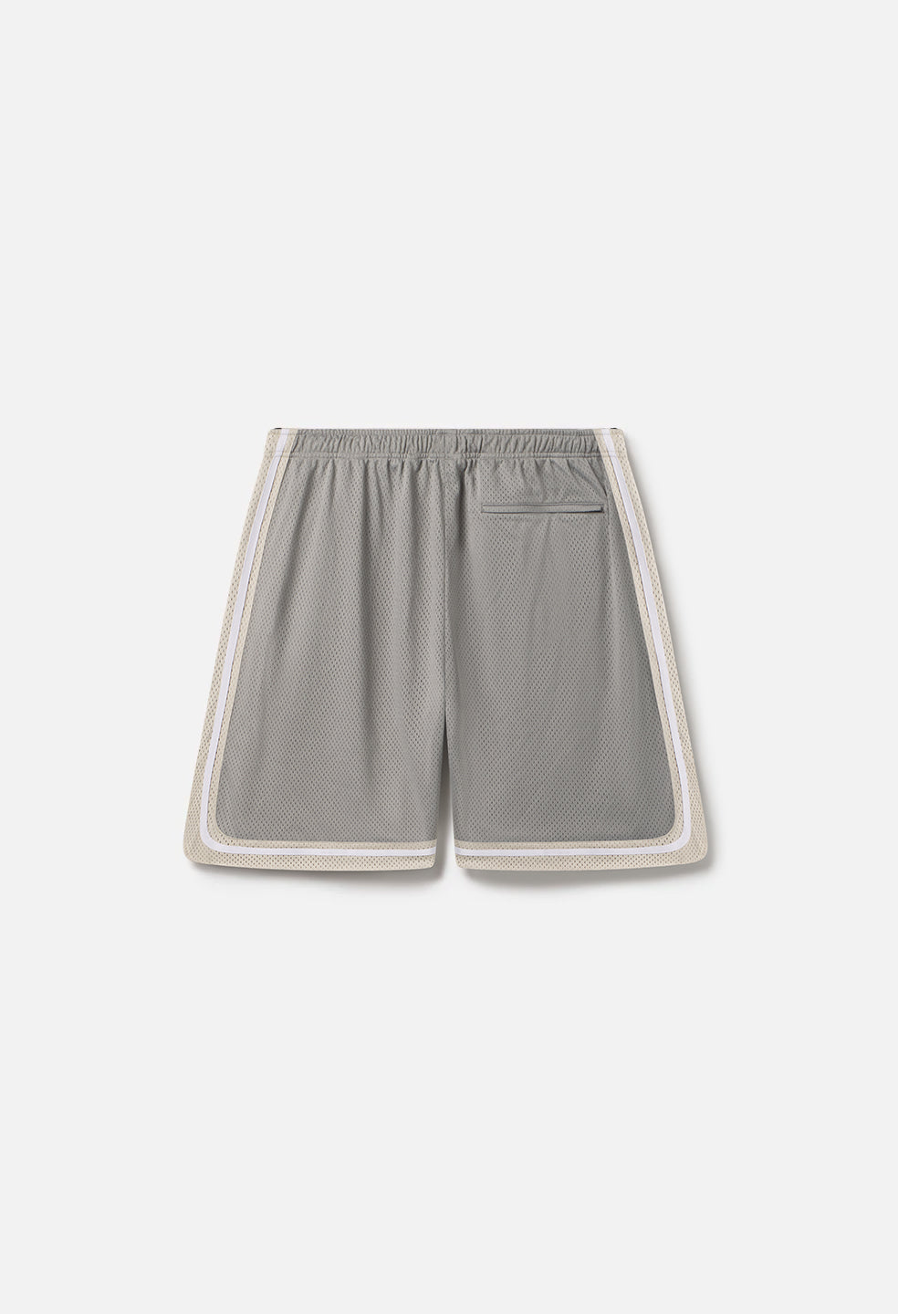 Shaolin Oversized Court Shorts / Grey x Tan