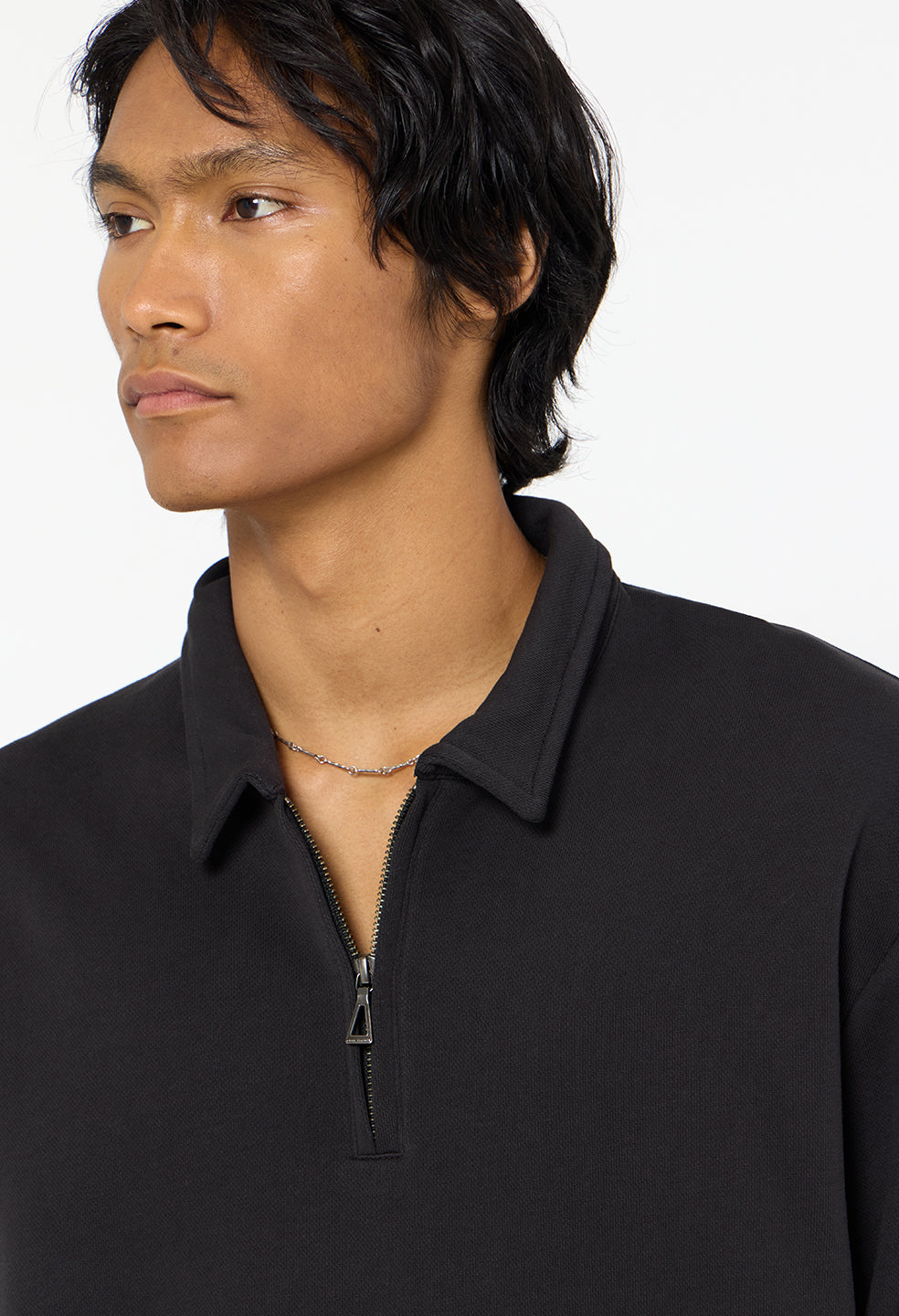 Thornton Mock Half Zip / Black