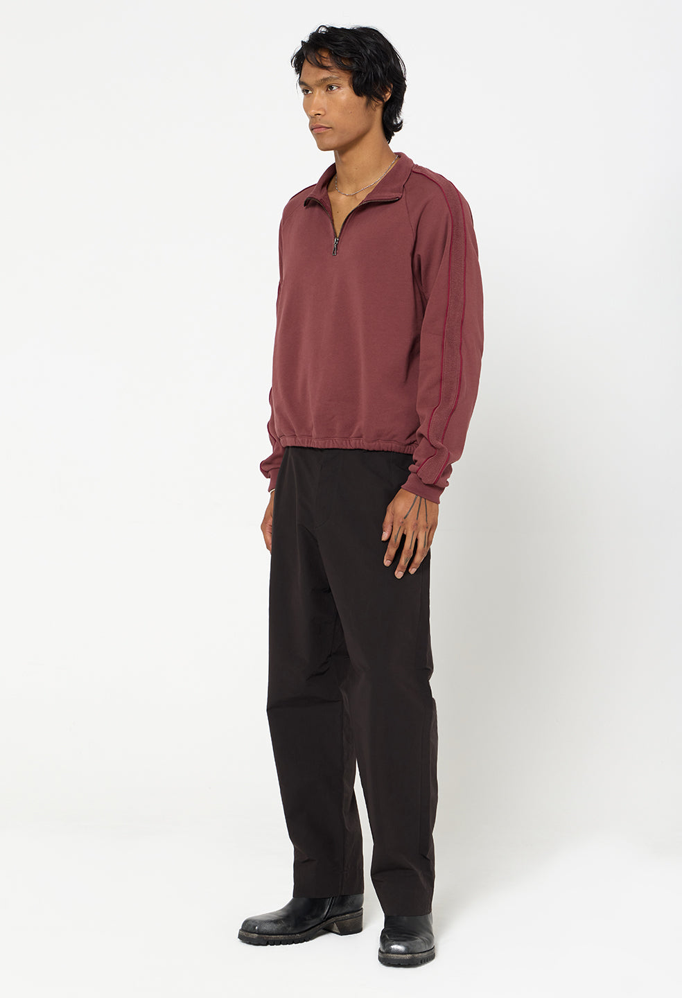 Track Half Zip / Oxblood