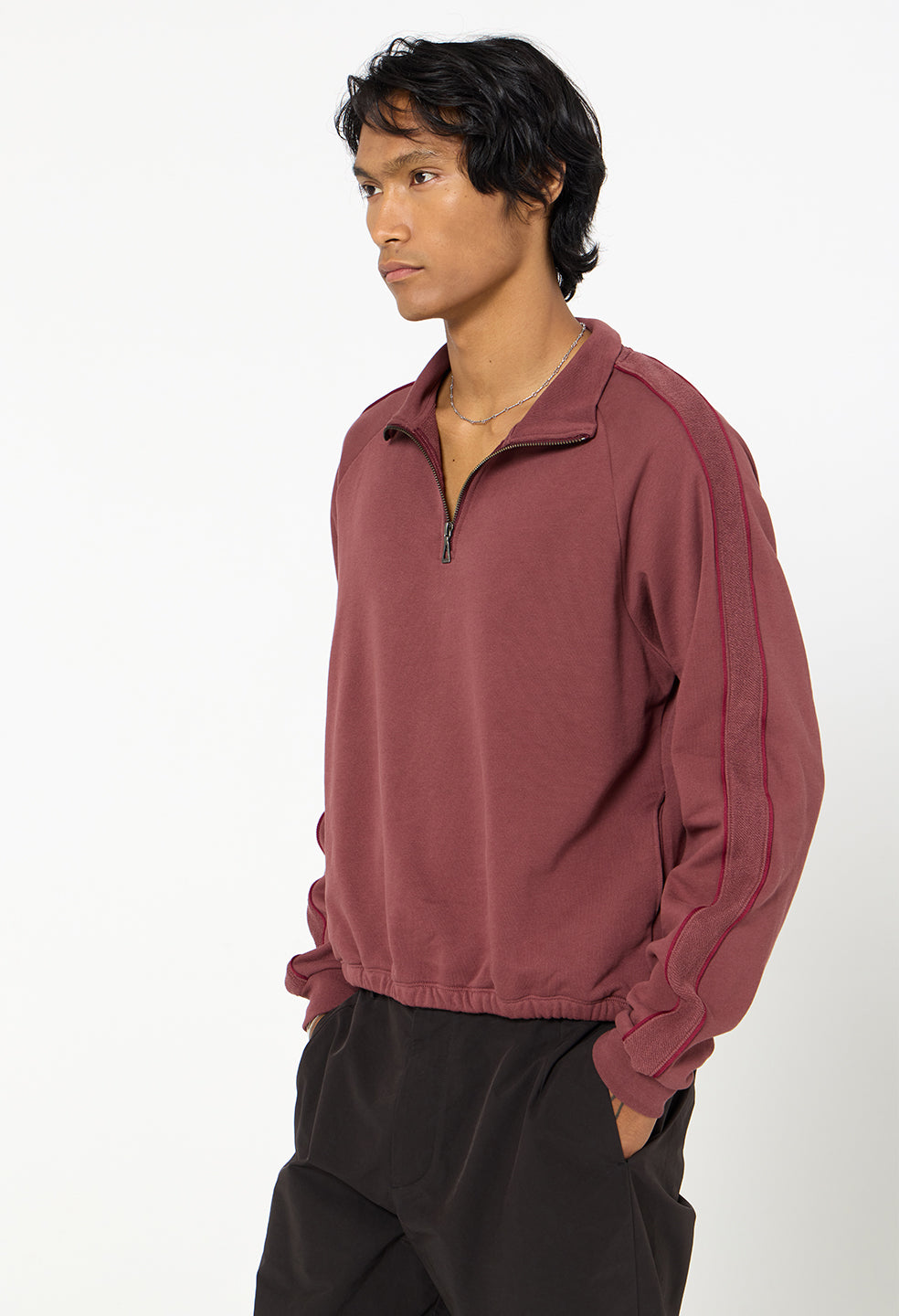 Track Half Zip / Oxblood