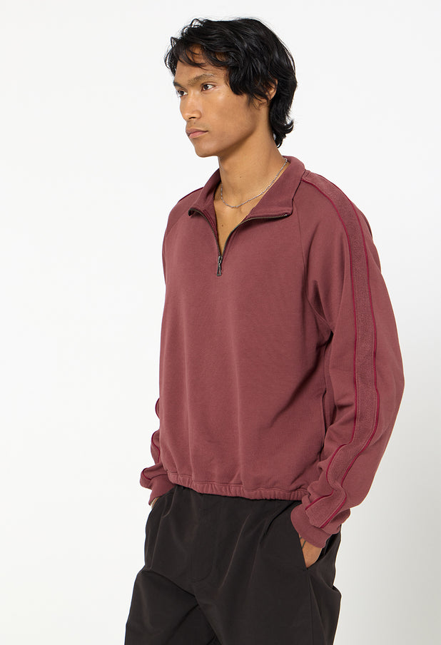 Track Half Zip / Oxblood