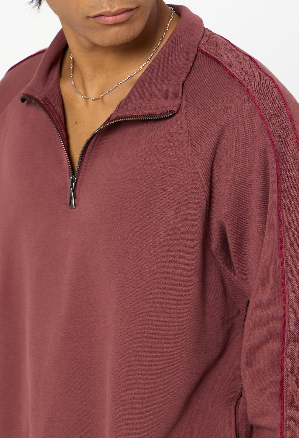 Track Half Zip / Oxblood