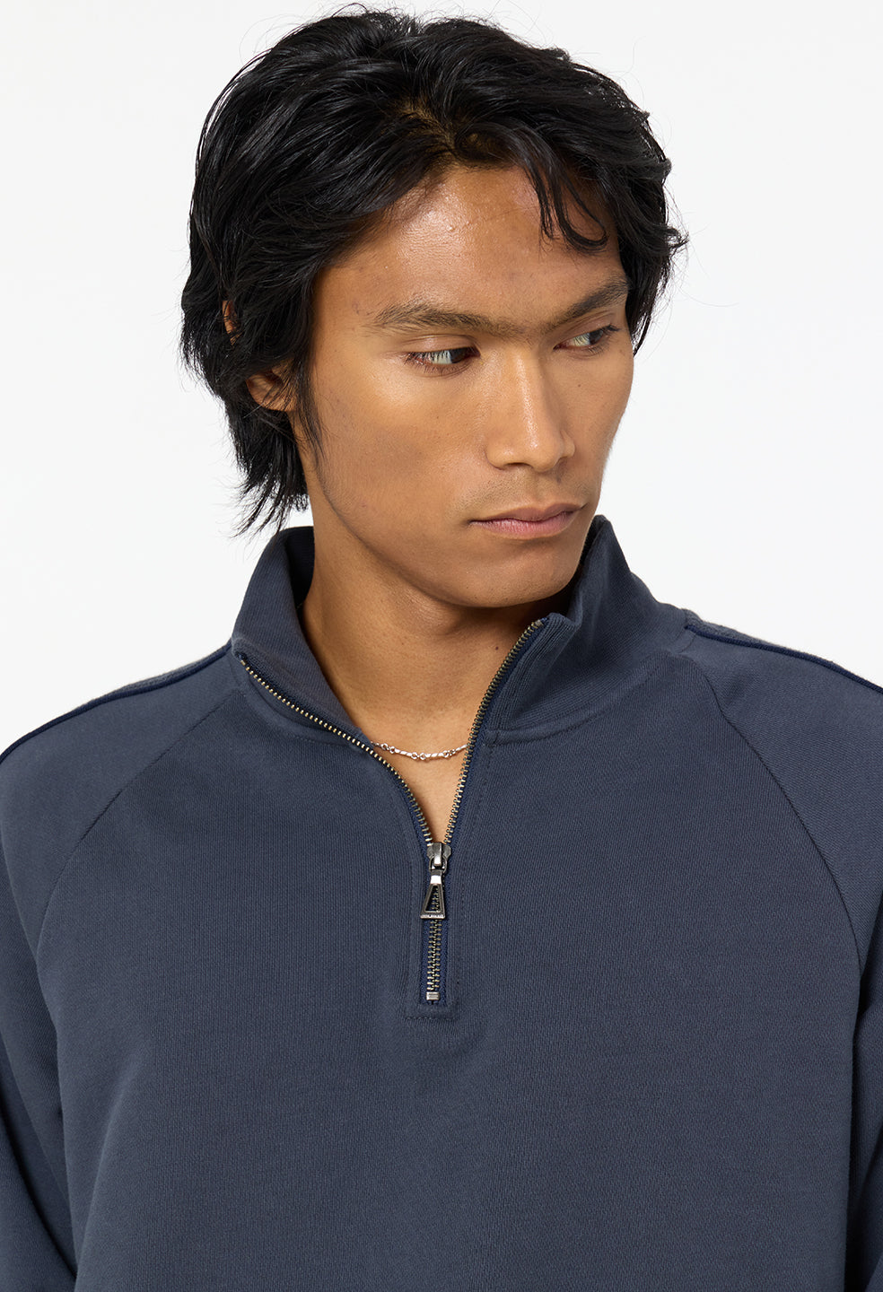Track Half Zip / Oxford Navy