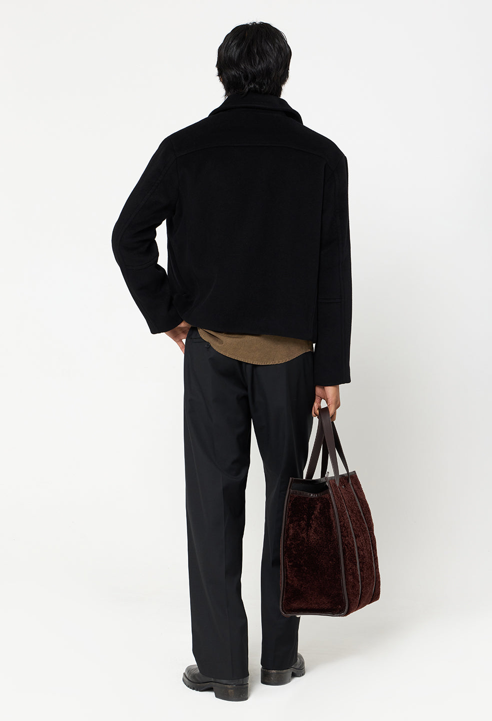 Silk Wool Lexington Full Zip / Black