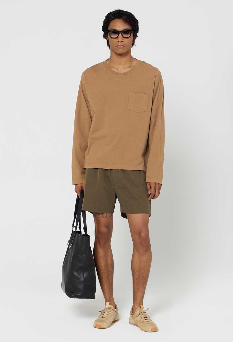 Air Spun LS Beach Pocket Tee / Latte