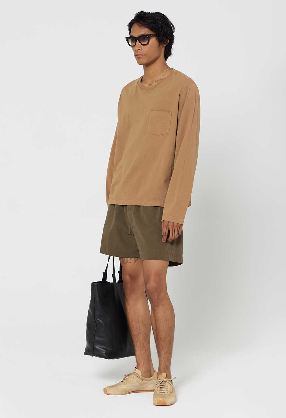 Air Spun LS Beach Pocket Tee / Latte