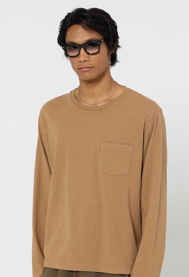Air Spun LS Beach Pocket Tee / Latte