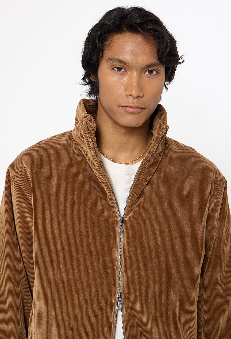 Corduroy Puffer Jacket / Bronze