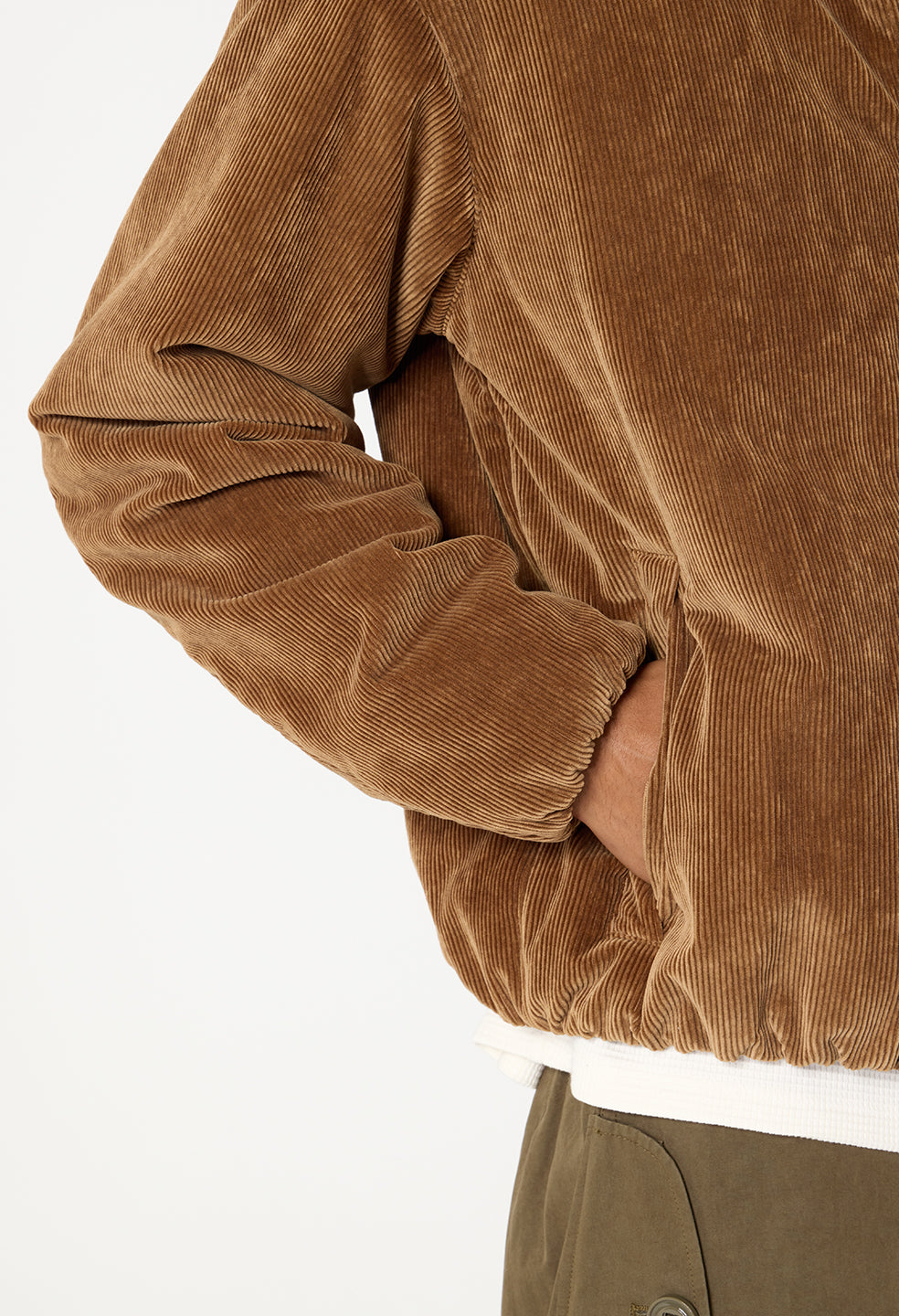 Corduroy Puffer Jacket / Bronze