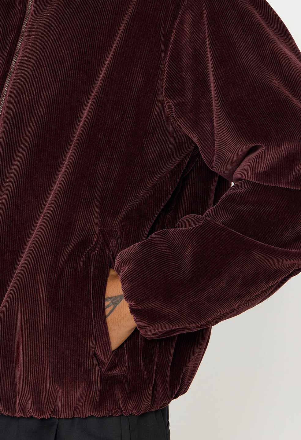 Corduroy Puffer Jacket / Oxblood