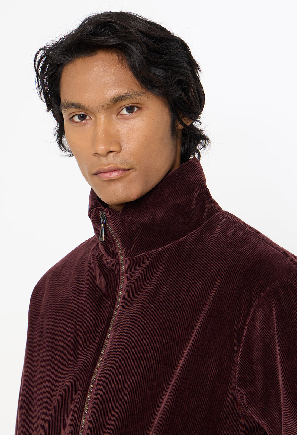 Corduroy Puffer Jacket / Oxblood