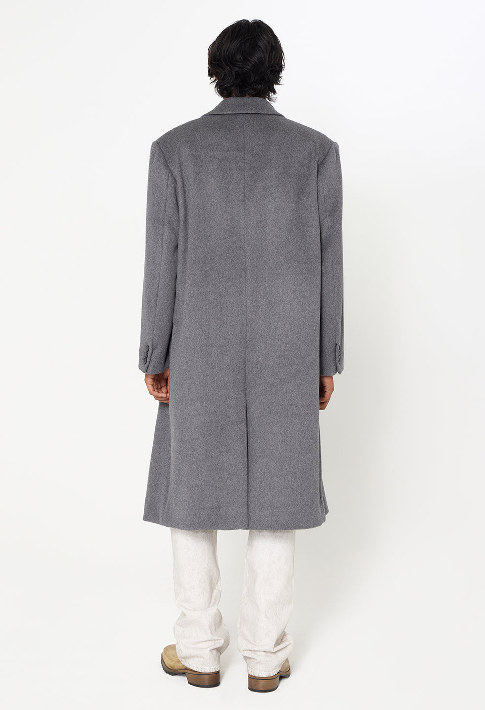 Silk Wool Overcoat / Grey