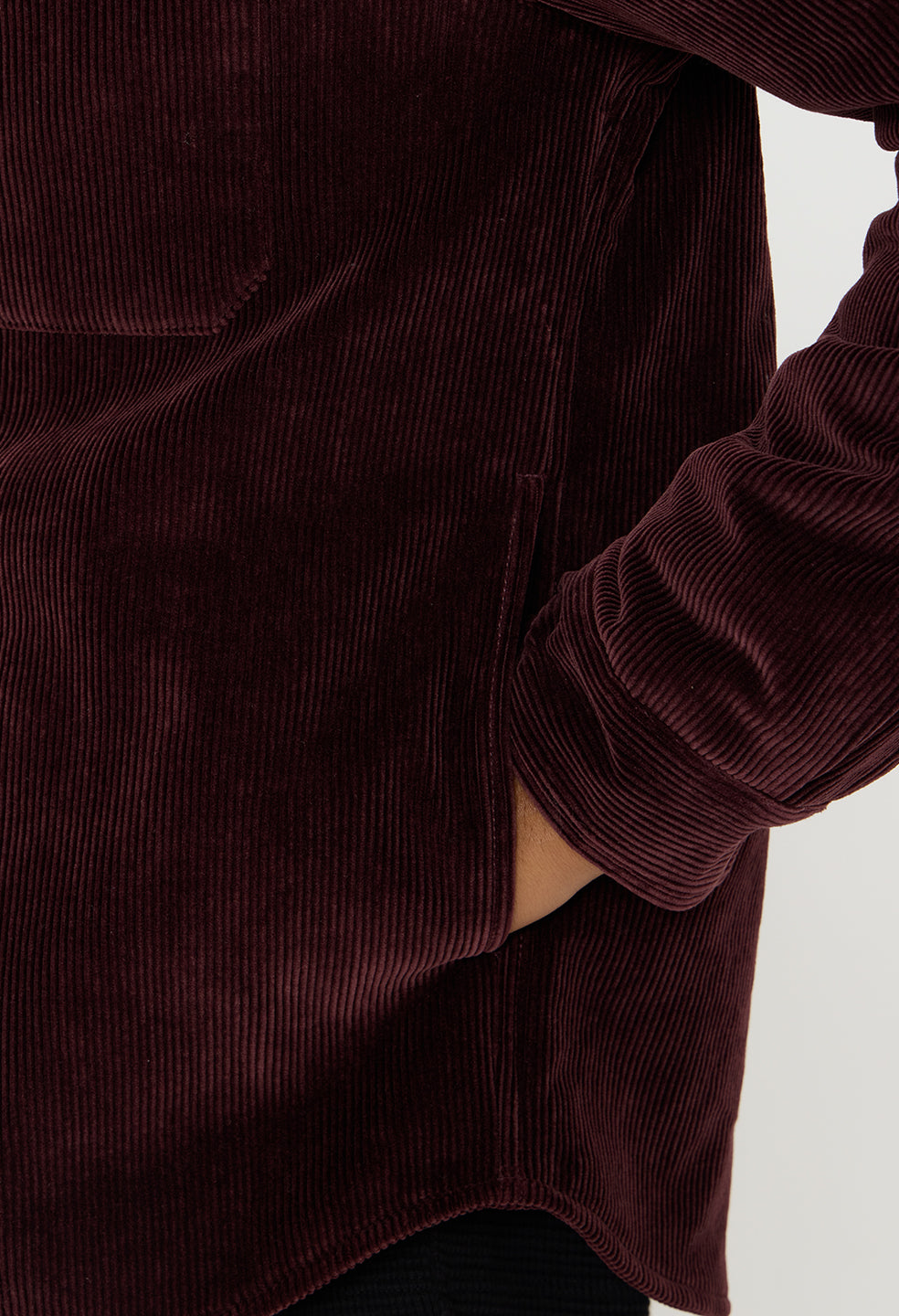 Corduroy Padded Overshirt / Oxblood