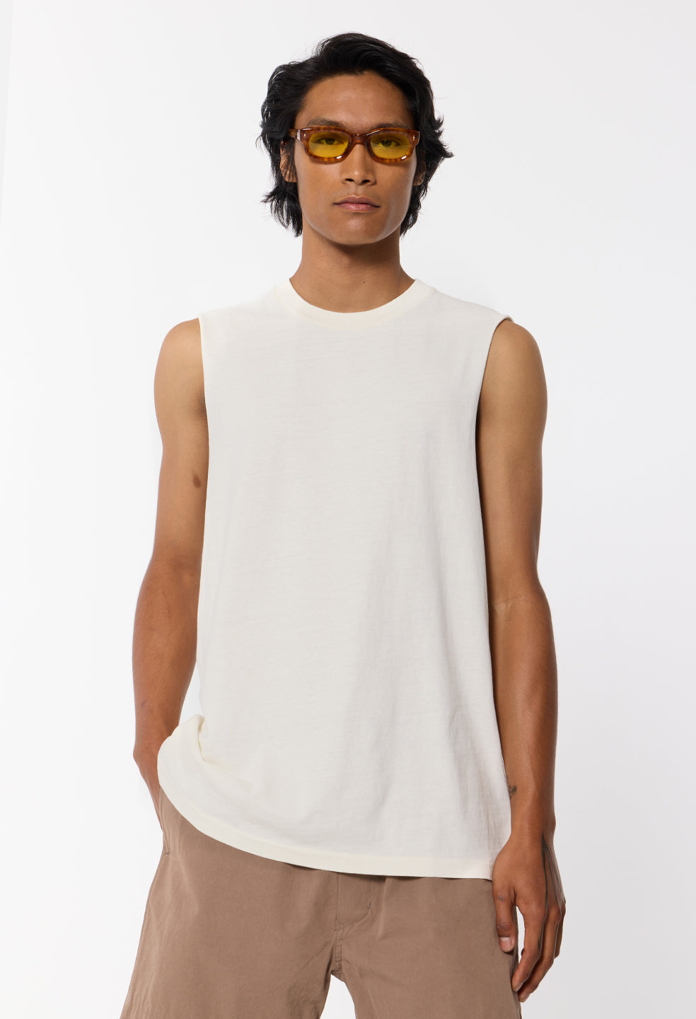Air Spun Campus Cut-Off Tee / Salt