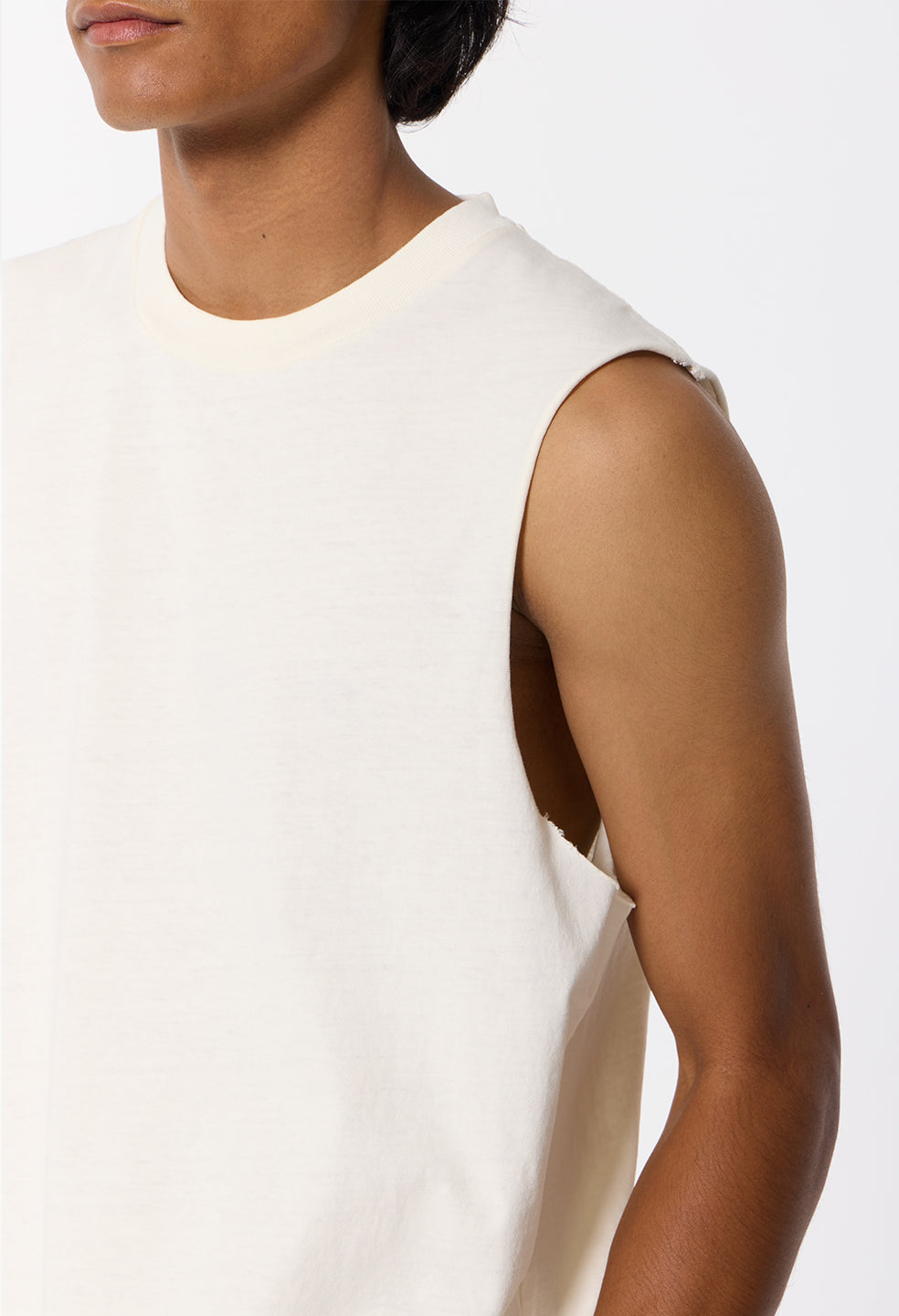 Air Spun Campus Cut-Off Tee / Salt