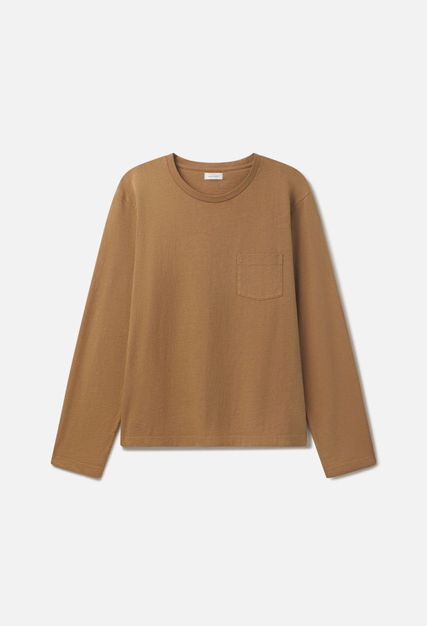 Air Spun LS Beach Pocket Tee / Latte