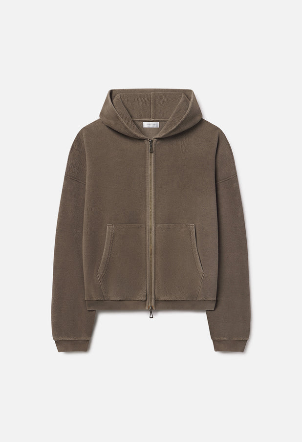 Reverse Terry Frances Full-Zip / Washed Oak