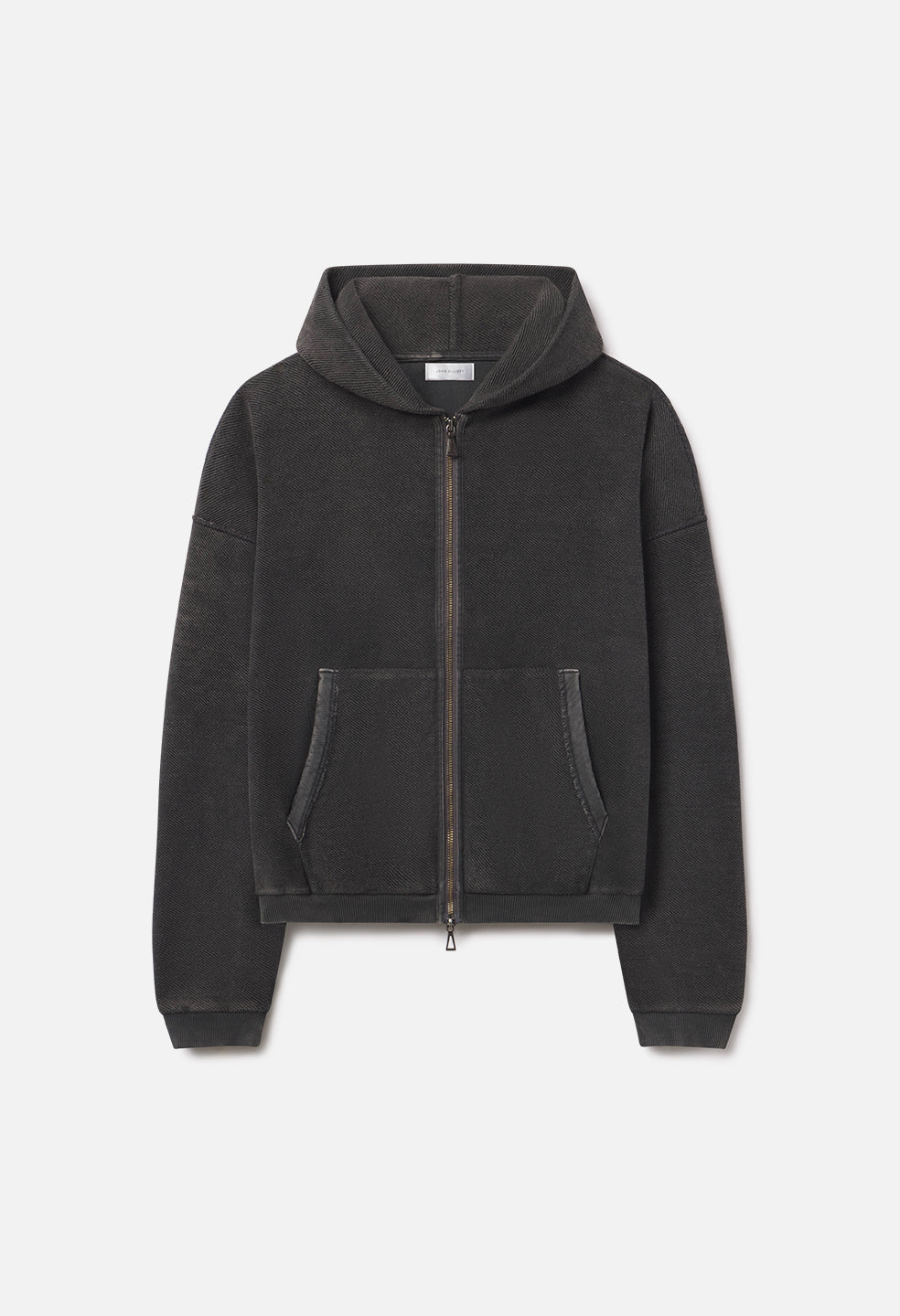 Reverse Terry Frances Full-Zip / Washed Black