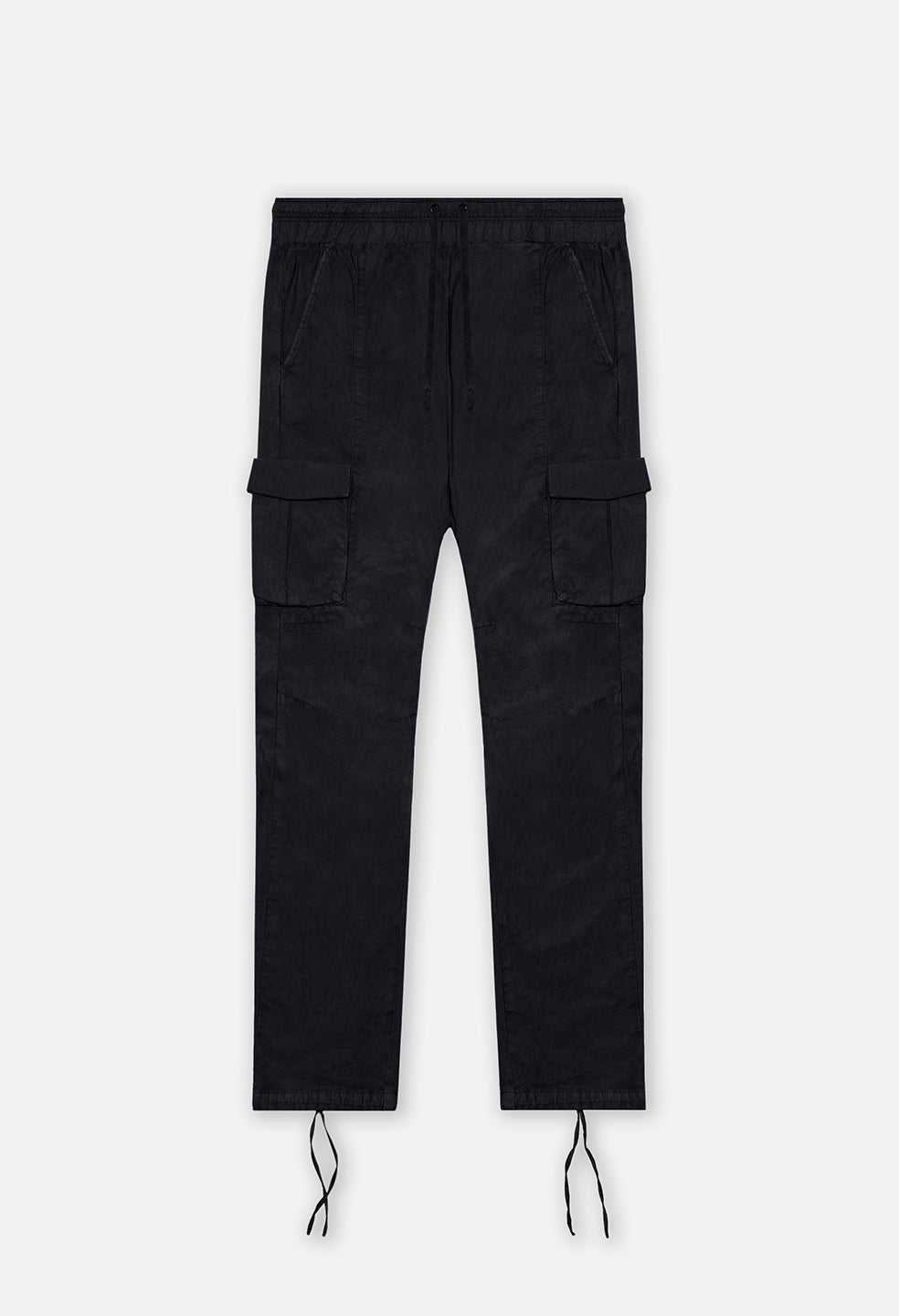 Back Sateen Cargo Pants / Black