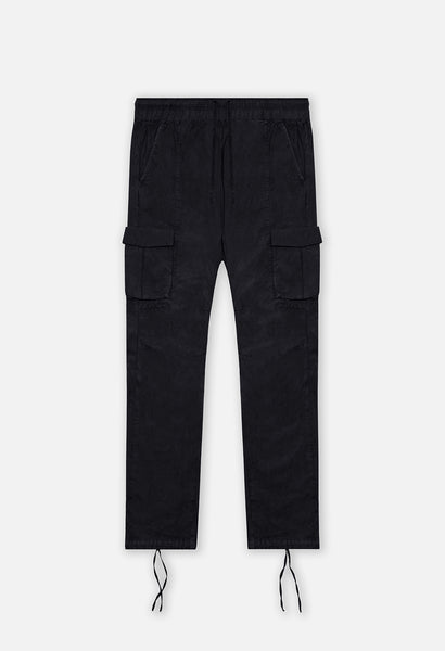JOHN ELLIOTT ブラック サテンカーゴパンツ L Back Sateen Cargo Pants / Black