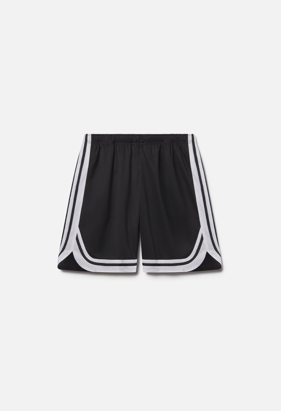 Shaolin Oversized Court Shorts / Black x White