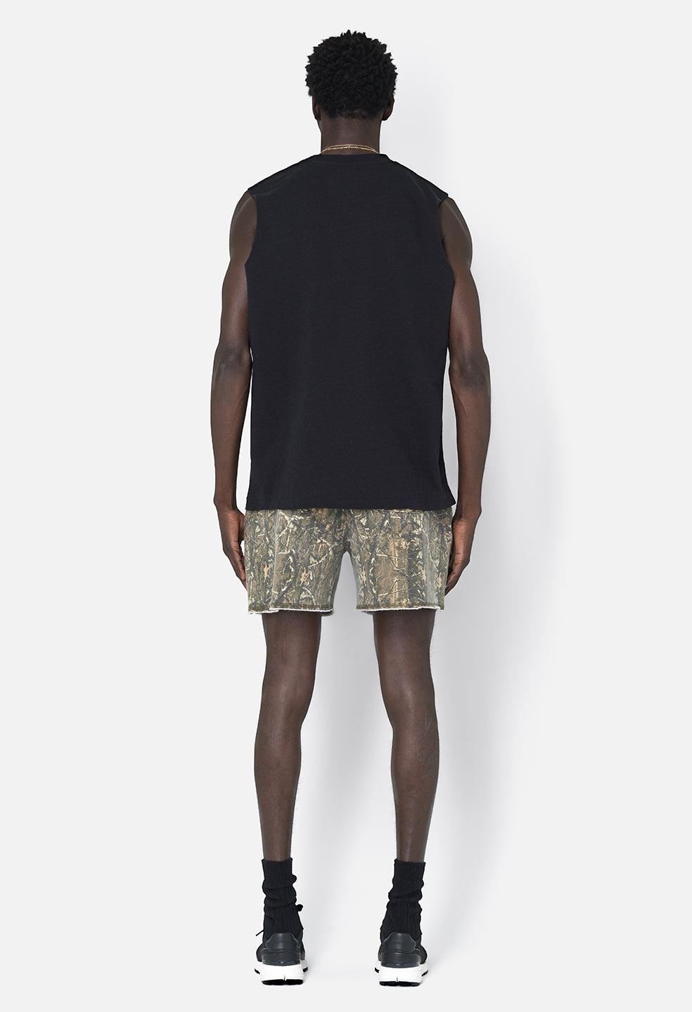 Recycled Cotton Campus Cut-Off Tee / Black