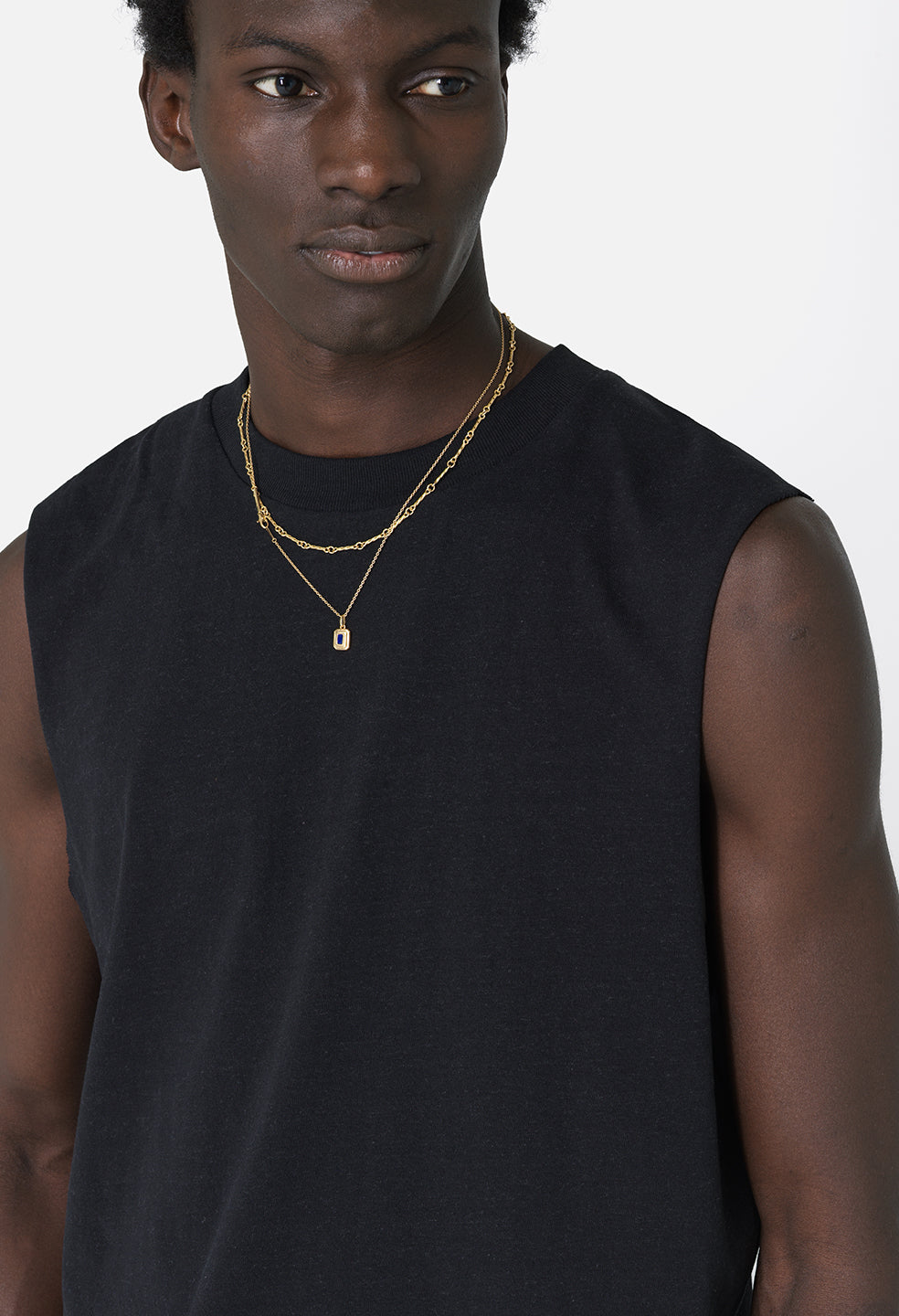 Recycled Cotton Campus Cut-Off Tee / Black