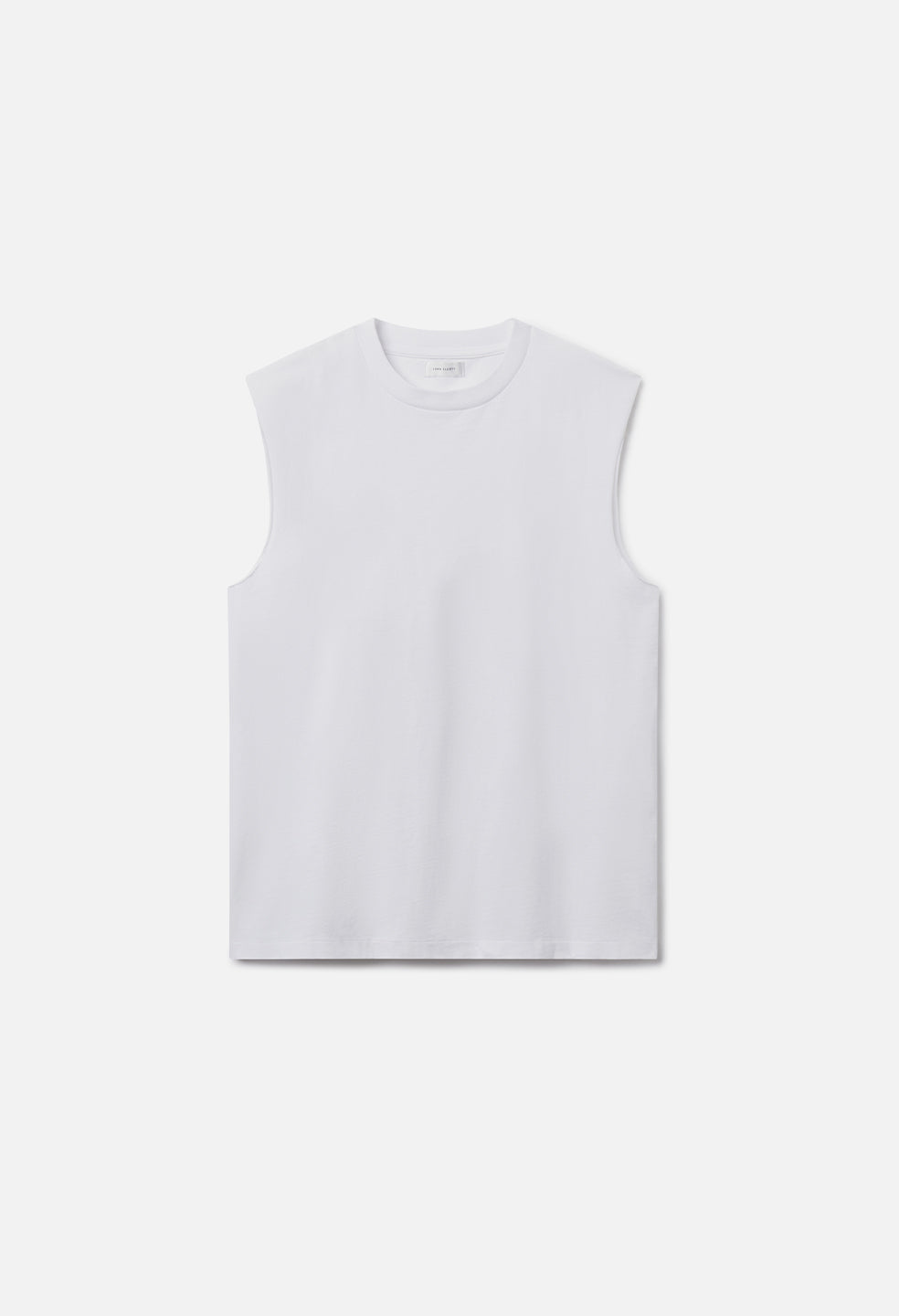 Recycled Cotton Campus Cut-Off Tee / White