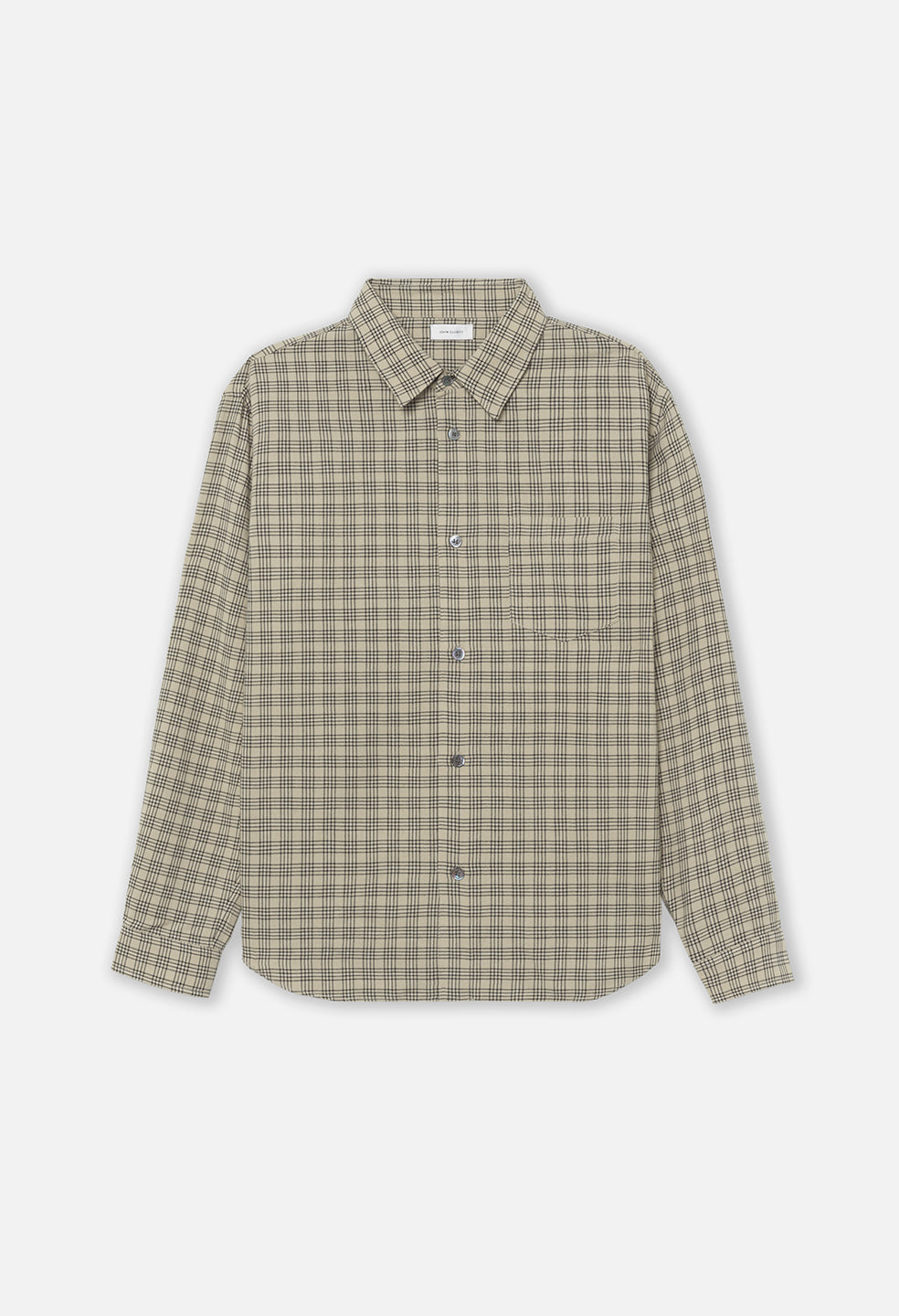 john elliott tobacco shirt John Elliott Beige Cloak Button Up Men Shirt